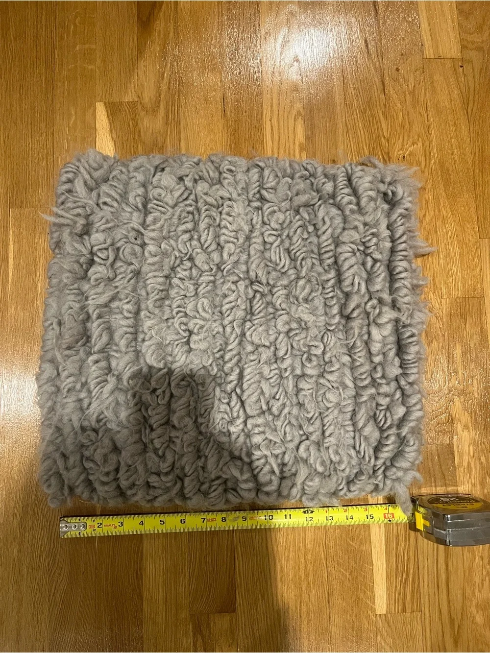 Cozy Gray Chunky Knit Throw Pillow Cover - wool - West Elm